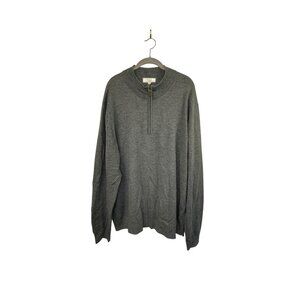 Turnbury Extra Fine Merino Wool Pullover Sweater Gray Size 2XT